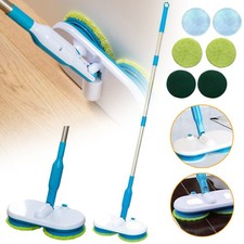 Cordless Electric Mop Floor Mop Lazy Dual Spin Floor Cleaner Scrubber Polisher