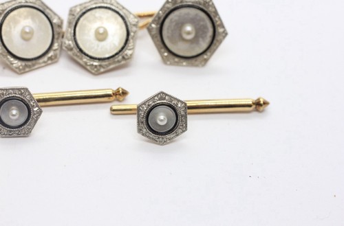 Scrap gold cuff links marked - scrap,