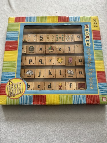 Wooden alphabet flip - flip, block