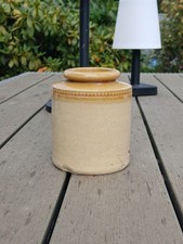 Old Stoneware Jar with honey glazed top