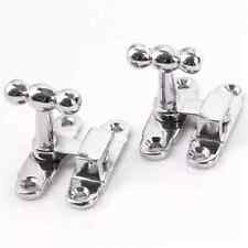 2 x CHROME SHOWCASE LATCH Display Cabinet/Cupboard Fastener Show Case Lock Catch