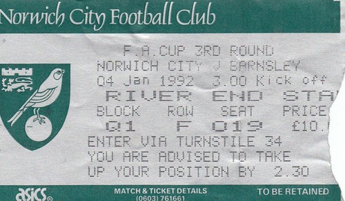 Ticket norwich city v - city,