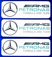 3X 200MM COMPATIBLE WITH AMG PETRONAS F1 MERCEDES GRAND PRIX VINYL STICKERS