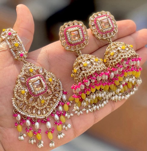 Indian kundan jewelry - kundan, set