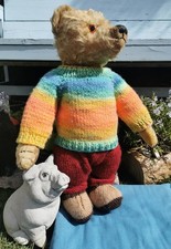 Hand knitted teddy bear