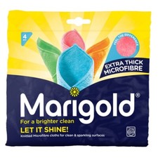 Marigold Microfibre Cloths X 4 Let It Shine Multi Coloured Knitted Extra Thick