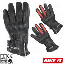 Motorcycle Leather Gloves Pair