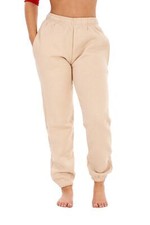 Womens Basic Fleece Joggers Regular Tracksuit Bottom Cuffed Ankle Cotton Blend