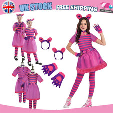 Christmas Teen-Child Cheshire Cat Girls Fancy Dress Animal Book Day Week Costume
