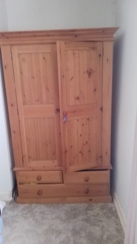 Pine wardrobe used - wardrobe,