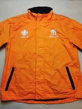 JUST EAT x EURO 2020 Mens Size L Orange Reflective Cycling Jacket VGC Full Zip