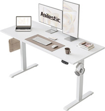Electric Standing Desk, 120 X 60 Cm Height Adjustable Sit Stand Desk with Splice