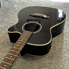 Black Handcrafted Electro Acoustic Cutaway Guitar - Ashland by Crafter 
