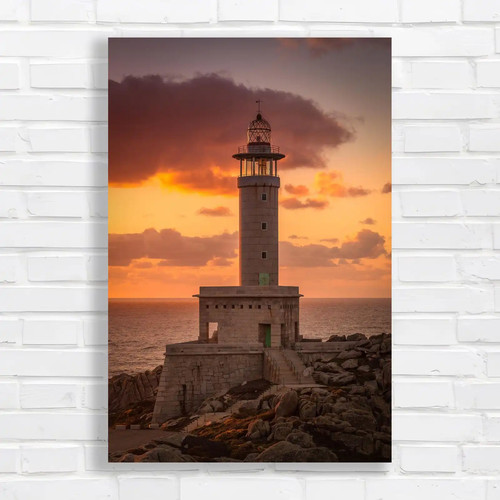 Vibrant sunset lighthouse - vibrant,