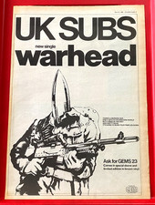 The UK Subs Warhead Vintage