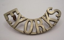 East yorkshire white metal shoulder title