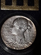 (3)  QUEEN VICTORIA  .925 STERLING SILVER MEDAL  UNC MINT CONDITION