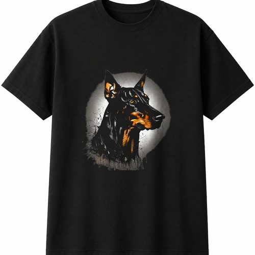 Detailed doberman dog lover - doberman,