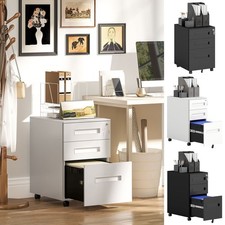 3 Drawer Metal File Cabinet w/