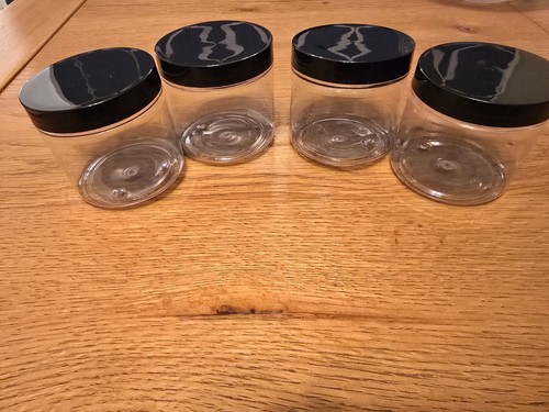 200ml clear plastic - jars, with