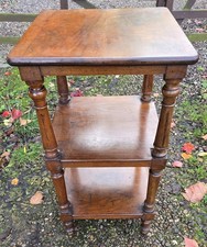 Antique Victorian mahogany 3 tier buffet Whatnot sideboard display unit shelves 