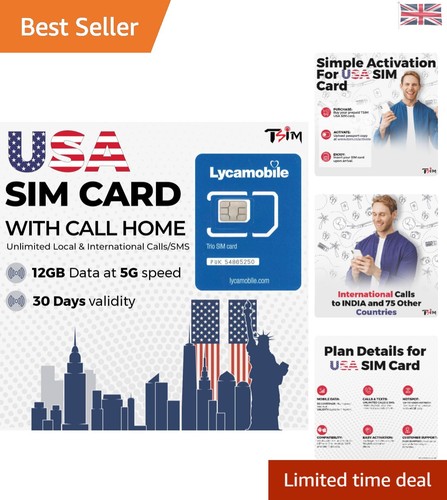 Travel ready usa sim card - 5g,