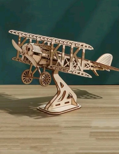 Wooden biplane self - self, assembly