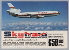 Laker Airways Douglas DC-10 Airline Issue Postcard Skytrain Oversize Large