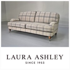 Superb Laura Ashley Lynden sofa, 200cm, Highland Check Steel fabric, RRP £2050