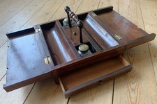 Antique mahogany writing box - mahogany,
