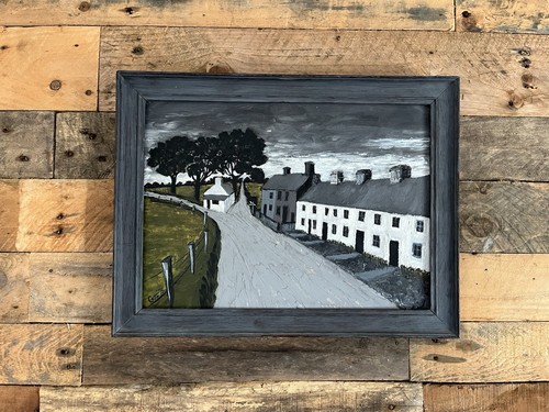 Original vintage framed oil - vintage, on