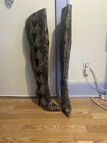 Thigh high boots - thigh, faux