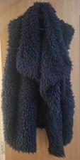 Zara Shaggy Gilet Size M Navy