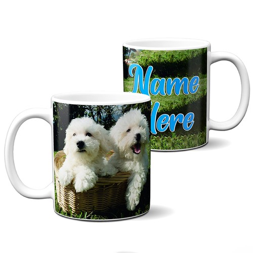Personalised bichon frise mug - bichon,