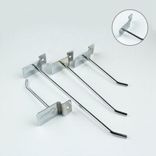20Pcs Slat Wall Slatwall Hook Hooks Arm Retail Shop Display Hanger 4'' 8''