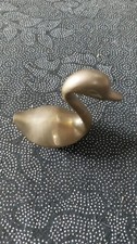 Vintage Brass Swan Ornament /