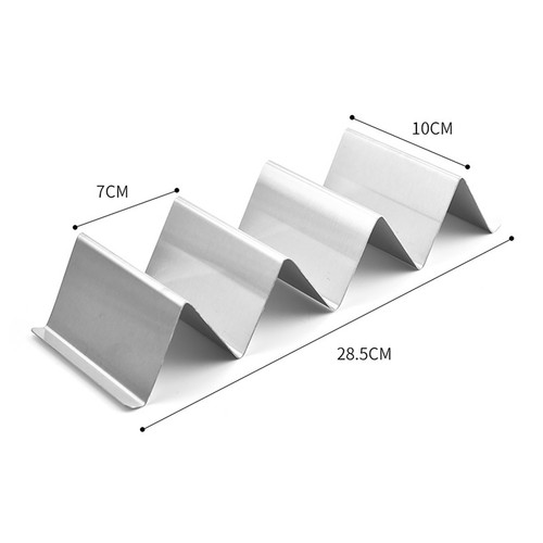 Stainless steel taco stand - steel, for