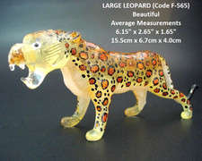 LARGE Glass CHEETAH LEOPARD