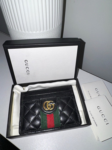 Gucci back quilted cardholder - quilted,