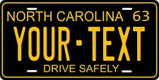 North carolina 1963 - carolina, license