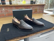 Loake Imperial Loafer , Dark Brown Waxed Leather, size 10, BRAND NEW WITH BOX 