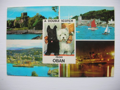 Oban postcard argyll - oban, double