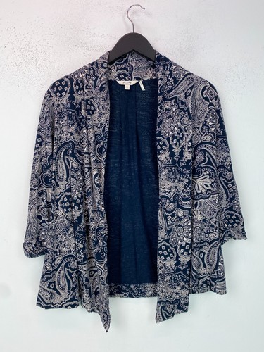 Fat face navy paisley cardigan - fat,