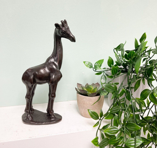 Black giraffe statue - giraffe, ornament