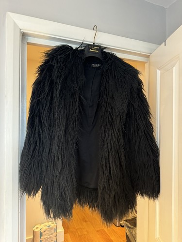 Religion black shaggy - black, faux