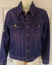 Just Cavalli Denim Jacket with Crown Emblem - Size IT XS UK 8