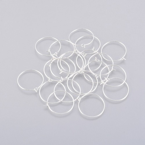 Earring wire hoops 50 pcs - earring,