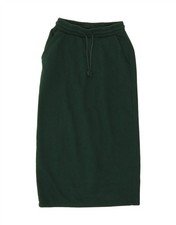ZARA Womens Straight Skirt Medium W26  Green Cotton QM06