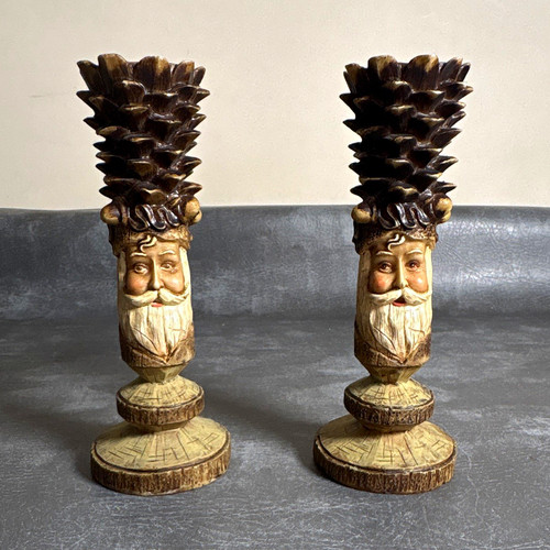 Christmas pair brown - brown, resin