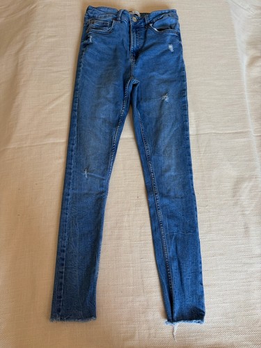 Blue skinny ripped jeans - jeans, size